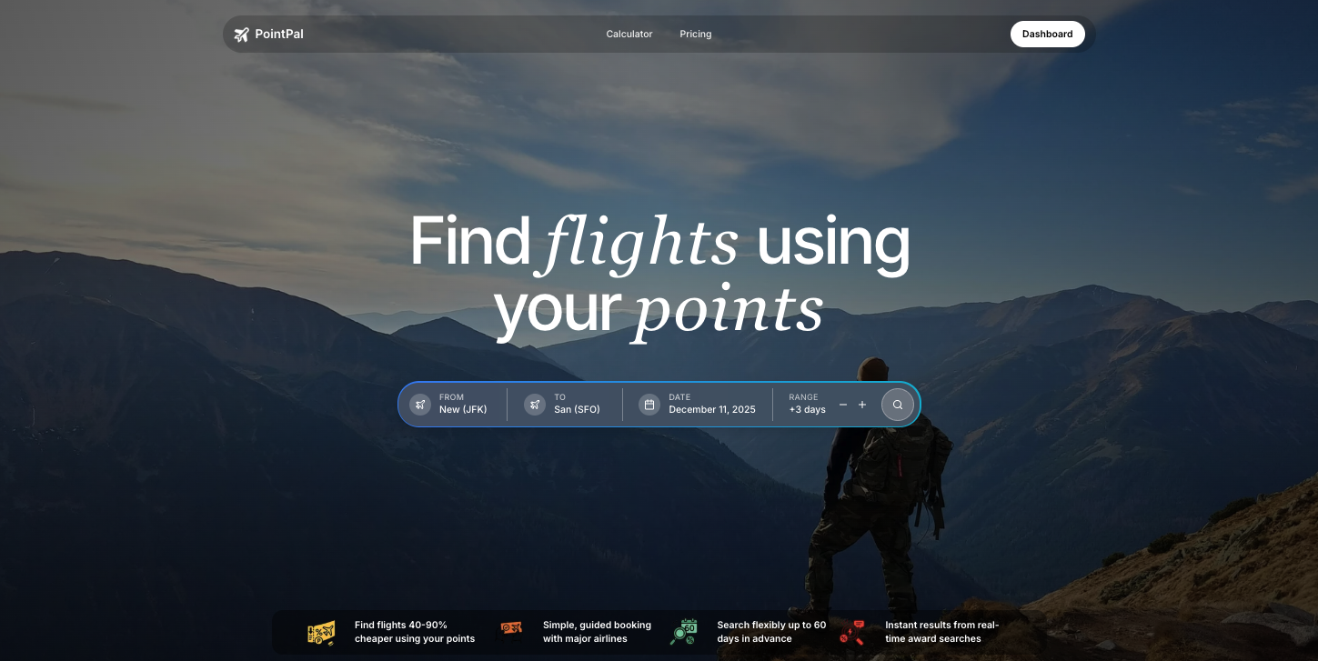 PointPal AI travel platform