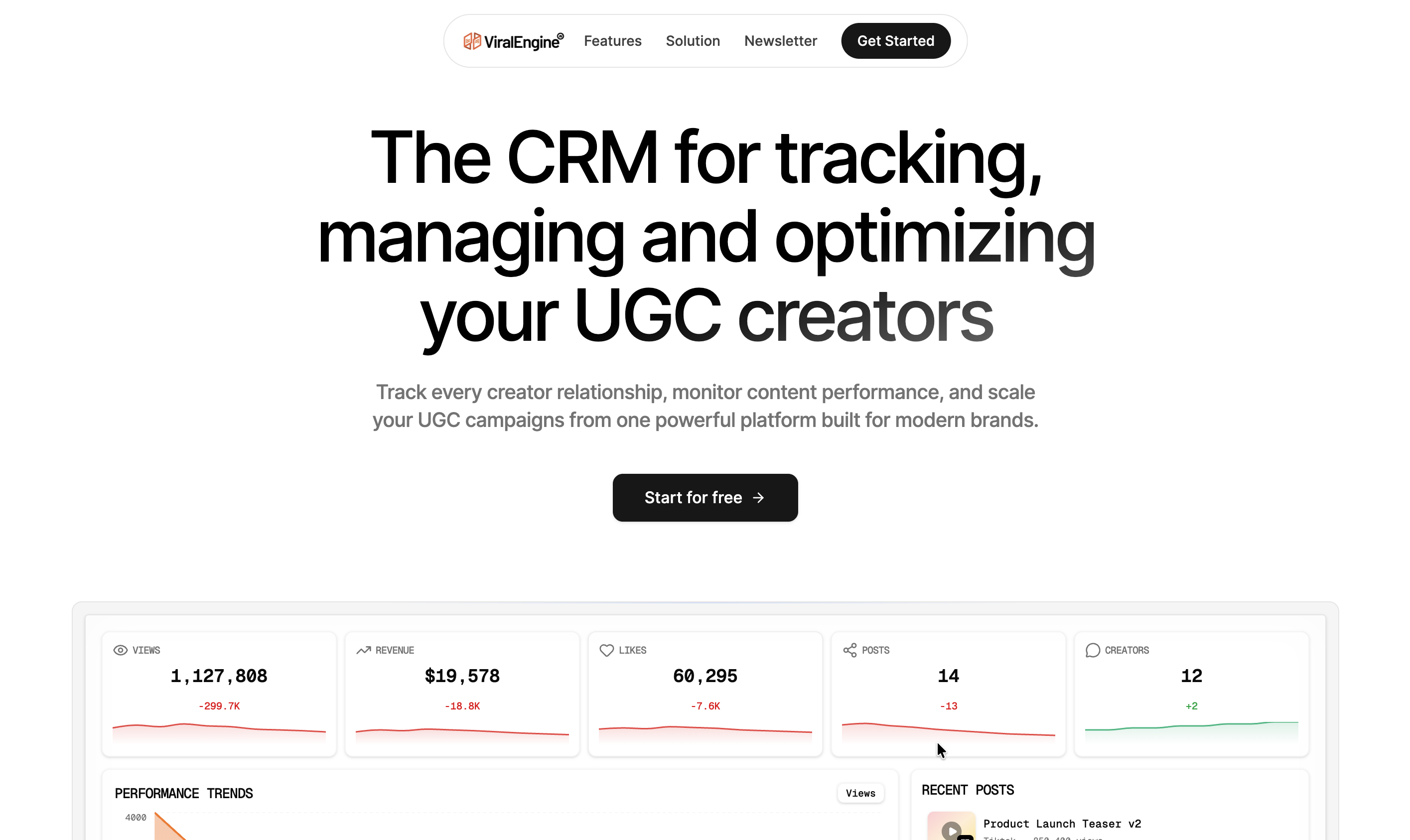 Viral Engine Landing Page